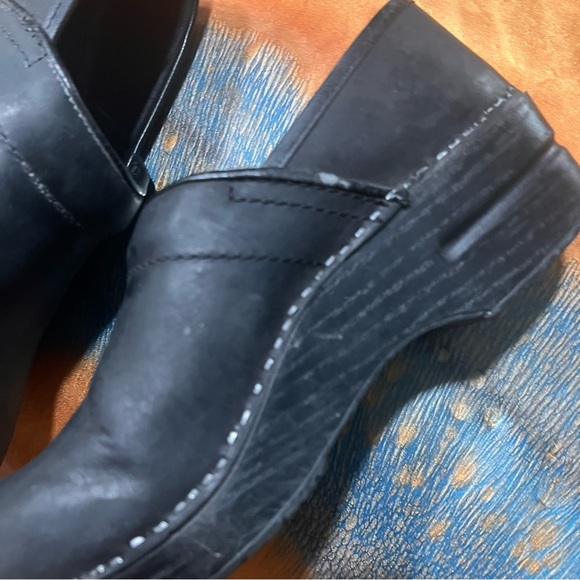 Dansko Black Leather Clogs size size 38 - Picture 9 of 11